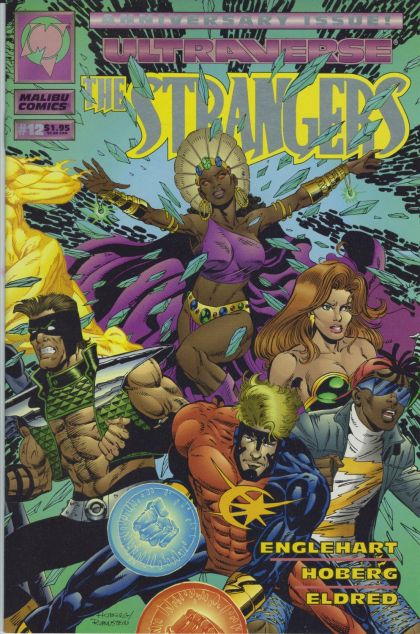 The Strangers Omega And Alpha |  Issue#12A | Year:1994 | Series: The Strangers | Pub: Malibu Comics | Direct Edition