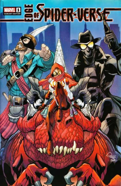 Edge of Spider-Verse, Vol. 2 Spider-Laird: Something Wicked This Way Comes; Araña: The Hero Within; Spider-Rex: Spider-Rex!!!; Spider-Noir: My Dame… My Destiny |  Issue#1AC | Year:2022 | Series:  | Pub: Marvel Comics | Walmart Variant
