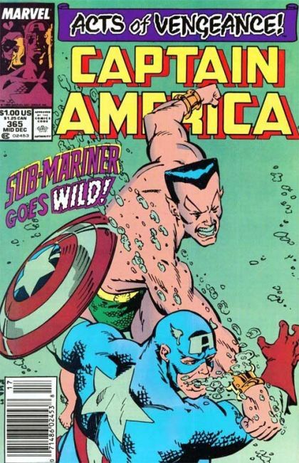 Captain America, Vol. 1 Acts of Vengeance - Submission |  Issue#365A | Year:1989 | Series: Captain America | Pub: Marvel Comics | Direct Edition