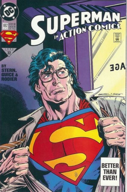 Action Comics, Vol. 1 And Who, Disguised as Clark Kent? |  Issue#692A | Year:1993 | Series:  | Pub: DC Comics | Direct Edition