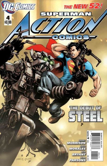 Action Comics, Vol. 2 Superman and the Men of Steel / Hearts of Steel |  Issue#4A | Year:2011 | Series: Superman | Pub: DC Comics | Rags Morales Regular