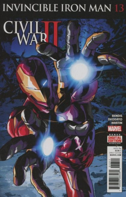 Invincible Iron Man, Vol. 2 Civil War II  |  Issue#13A | Year:2016 | Series: Iron Man | Pub: Marvel Comics | Mike Deodato Jr. Regular Cover
