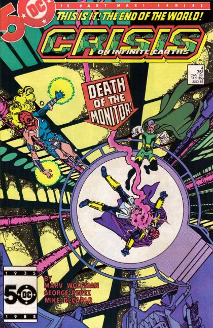 Crisis On Infinite Earths Crisis On Infinite Earths - And Thus Shall the World Die! |  Issue#4A | Year:1985 | Series: Crisis on Infinite Earths | Pub: DC Comics | Direct Edition