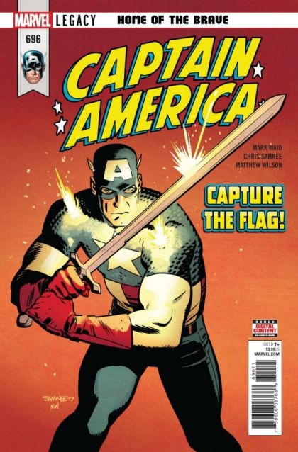Captain America, Vol. 1 Home of the Brave, Part Two |  Issue#696A | Year:2017 | Series: Captain America | Pub: Marvel Comics | Regular Chris Samnee Cover