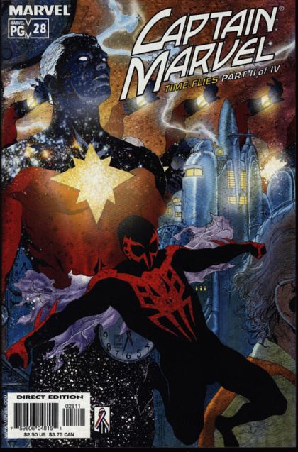 Captain Marvel, Vol. 5 Time Flies, pt 2 |  Issue#28A | Year:2002 | Series:  | Pub: Marvel Comics | J.H. Williams III Regular