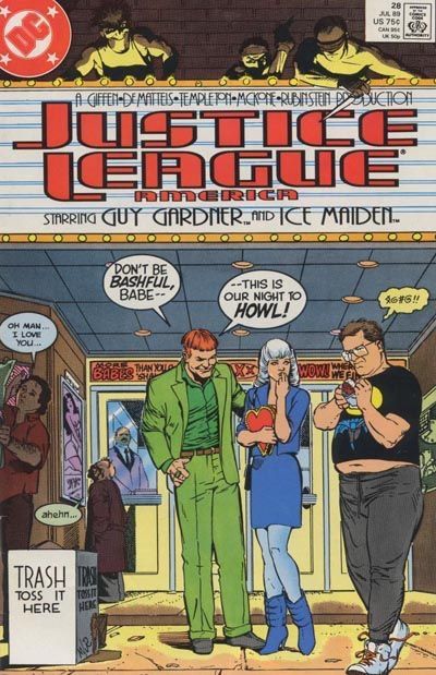 Justice League / International / America A Date With Density, A Date With Density, pt 1 |  Issue#28A | Year:1989 | Series: Justice League | Pub: DC Comics | Direct Edition