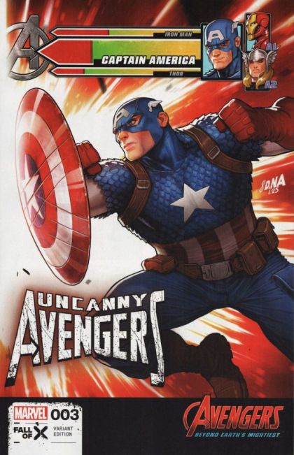 Uncanny Avengers, Vol. 4 0 |  Issue#3E | Year:2023 | Series: Avengers | Pub: Marvel Comics | David Nakayama X-Men 60th Anniversary Variant