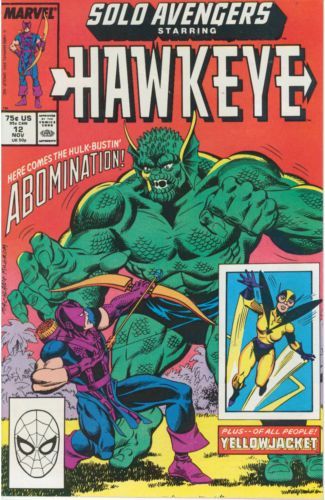 Solo Avengers When the Abomination Comes A'Calling |  Issue#12A | Year:1988 | Series:  | Pub: Marvel Comics | Direct Edition