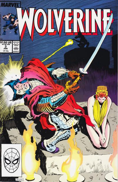Wolverine, Vol. 2 The Black Blade |  Issue#3A | Year:1988 | Series: Wolverine | Pub: Marvel Comics | Direct Edition