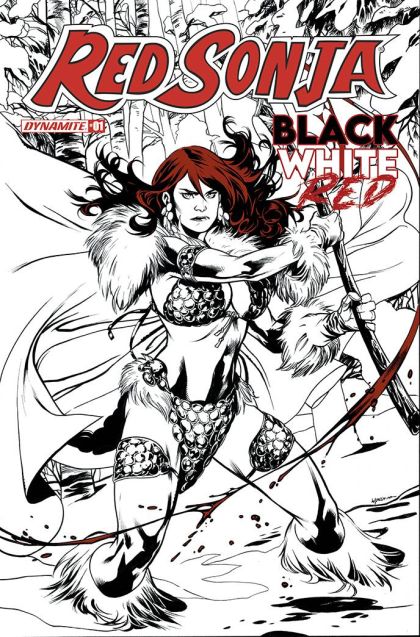 Red Sonja: Black, White & Red The Sorcerer of Shangara!; The Hunted; Seeing Red |  Issue#1B | Year:2021 | Series:  | Pub: Dynamite Entertainment |