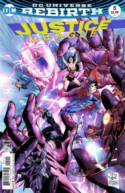 Justice League, Vol. 2 The Extinction Machine, Finale |  Issue#5A | Year:2016 | Series: Justice League | Pub: DC Comics | Regular Tony S. Daniel Cover