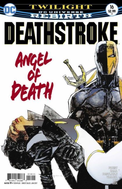 Deathstroke, Vol. 4 Twilight, Part Five |  Issue#16A | Year:2017 | Series: Deathstroke | Pub: DC Comics | Regular Bill Sienkiewicz Cover
