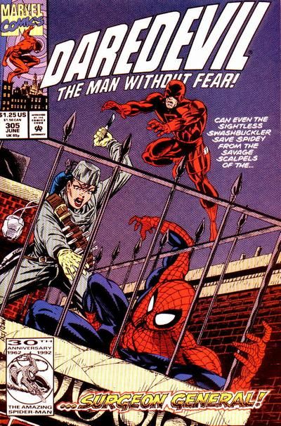 Daredevil, Vol. 1 Under the Knife |  Issue#305A | Year:1992 | Series: Daredevil | Pub: Marvel Comics | Direct Edition