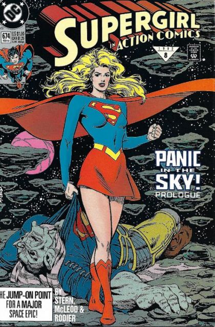 Action Comics, Vol. 1 Panic In The Sky! - The Past Is Prologue |  Issue#674A | Year:1991 | Series:  | Pub: DC Comics | Direct Edition