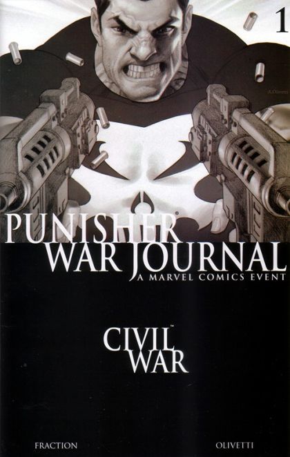 Punisher War Journal, Vol. 2 Civil War - How I Won The War, Part 1: Bring On The Bad Guys |  Issue#1C | Year:2007 | Series: Punisher | Pub: Marvel Comics | Black & White Edition