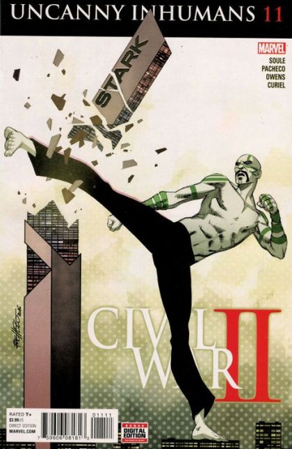 The Uncanny Inhumans Civil War II  |  Issue#11A | Year:2016 | Series: Inhumans | Pub: Marvel Comics | Regular Carlos Pacheco Cover