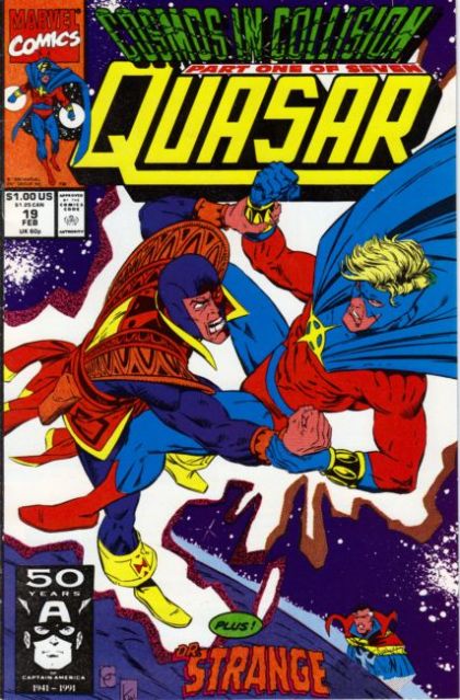 Quasar Cosmos In Collision, Part One |  Issue#19 | Year:1990 | Series: Quasar | Pub: Marvel Comics |