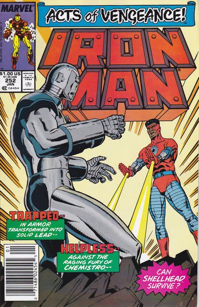 Iron Man, Vol. 1 Acts of Vengeance - Apothecary Now |  Issue#252B | Year:1990 | Series: Iron Man | Pub: Marvel Comics | Newsstand Edition