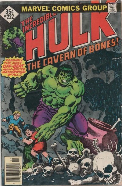 The Incredible Hulk, Vol. 1 The cavern Of Bones! |  Issue#222A | Year:1978 | Series: Hulk | Pub: Marvel Comics | Whitman Variant
