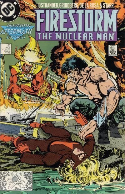 Firestorm, the Nuclear Man, Vol. 2 (1982-1990) Invasion - Warbonds |  Issue#81A | Year:1989 | Series: Firestorm | Pub: DC Comics | Direct Edition