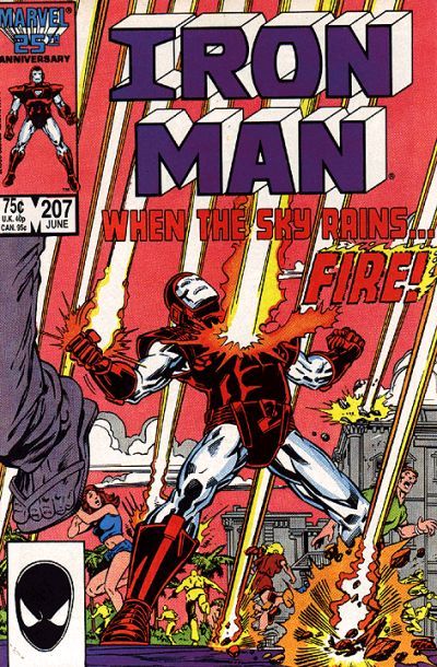 Iron Man, Vol. 1 Heat |  Issue#207A | Year:1986 | Series: Iron Man | Pub: Marvel Comics | Direct Edition