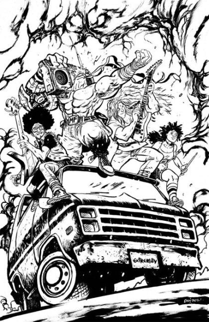 Skybound X Rick Grimes 2000 / Murder Falcon / Science Dog / Assassin Nation |  Issue#3G | Year:2021 | Series:  | Pub: Image Comics | Daniel Warren Johnson B&W Variant