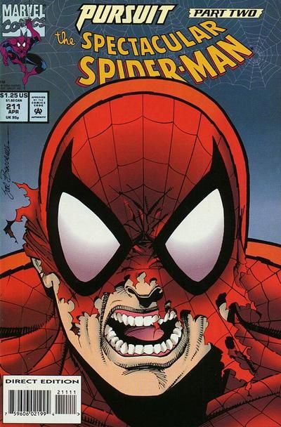 The Spectacular Spider-Man, Vol. 1 Pursuit - Part 2: Face Value |  Issue#211A | Year:1994 | Series: Spider-Man | Pub: Marvel Comics | Direct Edition