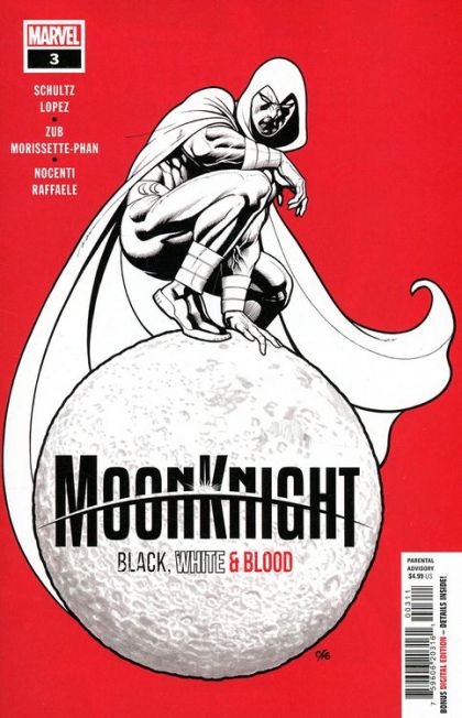 Moon Knight: Black, White & Blood Wrong Turn / No Empty Sky / Astronuts |  Issue#3A | Year:2022 | Series:  | Pub: Marvel Comics | Regular Frank Cho Cover