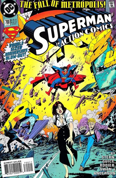 Action Comics, Vol. 1 Fall of Metropolis - Fall Of Metropolis, Swan Song |  Issue#700A | Year:1994 | Series:  | Pub: DC Comics | Direct Edition