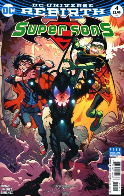 Super Sons When I Grow Up..., Son Day, Bloody Son Day |  Issue#4A | Year:2017 | Series:  | Pub: DC Comics | Regular Jorge Jimenez Cover