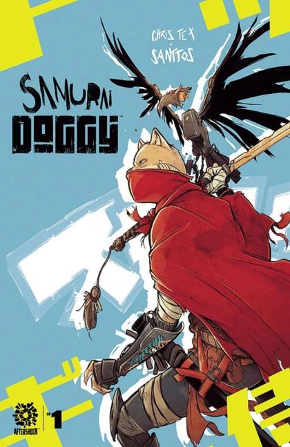 Samurai Doggy Walking Through Skypanel |  Issue#1A | Year:2022 | Series:  | Pub: AfterShock Comics | Santtos Regular