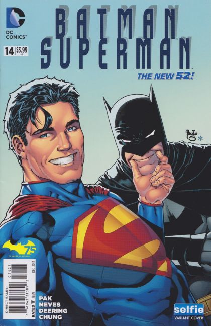 Batman / Superman Blank Slate |  Issue#14B | Year:2014 | Series:  | Pub: DC Comics | Selfie Variant Cover - Paulo Siqueira