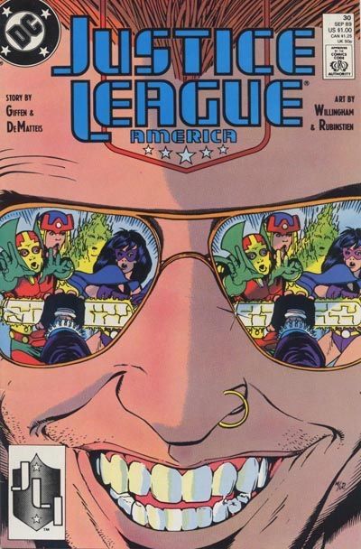 Justice League / International / America Teenage Biker Mega-Death! |  Issue#30A | Year:1989 | Series: Justice League | Pub: DC Comics | Direct Edition
