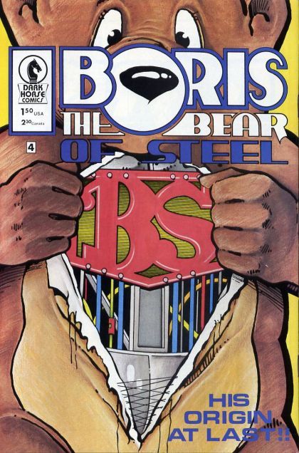 Boris the Bear The Bear Of Steel! |  Issue#4B | Year:1986 | Series:  | Pub: Nicotat Comics | Man of Steel Parody Cover