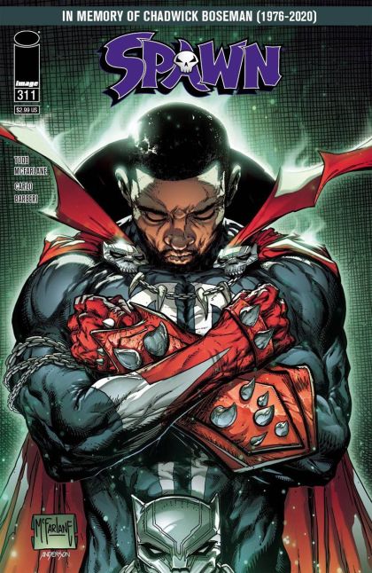 Spawn Cult of Omega, Part 1 |  Issue#311B | Year:2020 | Series: Spawn | Pub: Image Comics | Chadwick Boseman Memorial Edition