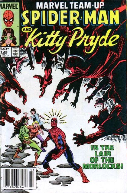 Marvel Team-Up, Vol. 1 Spider-Man and Kitty Pride: Down Deep in Darkness! |  Issue#135B | Year:1983 | Series: Marvel Team-Up | Pub: Marvel Comics | Newsstand Edition