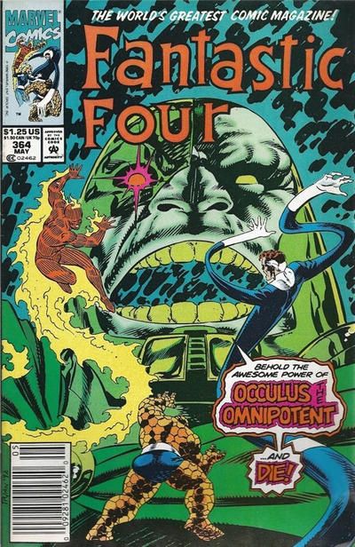 Fantastic Four, Vol. 1 Omnipotent Is Occulus! |  Issue#364B | Year:1992 | Series: Fantastic Four | Pub: Marvel Comics | Newsstand Edition
