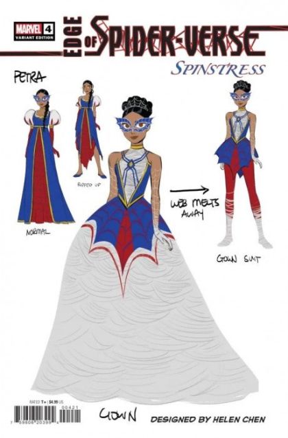 Edge of Spider-Verse, Vol. 2 The Last Laugh / Once Upon A Spider: The Spinstress Princess / Drive You Crazy / Prom And Circumstance |  Issue#4B | Year:2022 | Series:  | Pub: Marvel Comics | Helen Chen Incentive Design Variant (1:10)