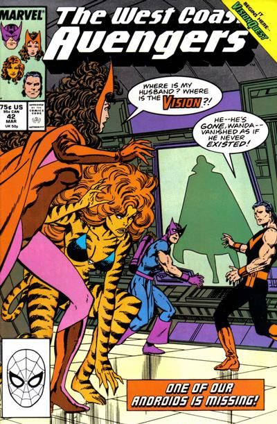 The West Coast Avengers, Vol. 2 Vision Quest, One of Our Androids is Missing! |  Issue#42A | Year:1988 | Series:  | Pub: Marvel Comics | Direct Edition