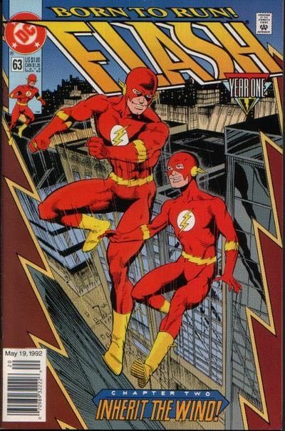 Flash, Vol. 2 Flash: Year One - Born To Run, Part 2: Inherit The Wind |  Issue#63B | Year:1992 | Series: Flash | Pub: DC Comics | Newsstand Edition