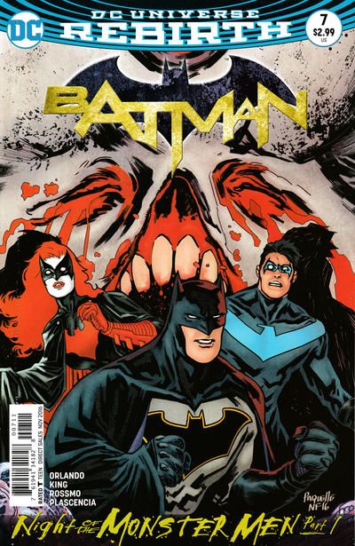 Batman, Vol. 3 Night of the Monster Men  |  Issue#7A | Year:2016 | Series: Batman | Pub: DC Comics | Yanick Paquette Regular