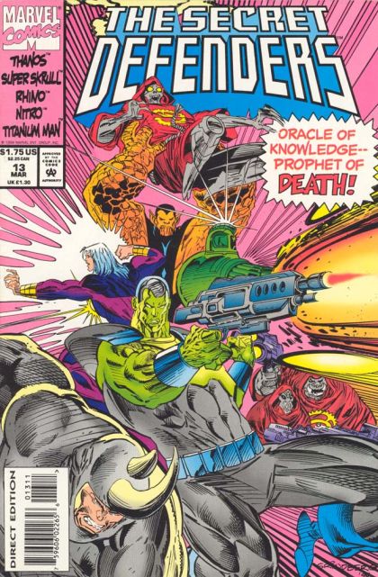 (Signed by RON MARZ) The Secret Defenders Holy War |  Issue#13 | Year:1994 | Series:  | Pub: Marvel Comics |