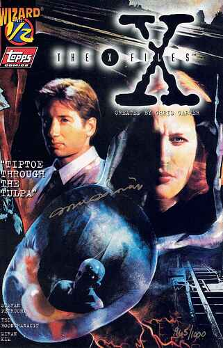 X-Files Tiptoe Through The Tulpa |  Issue#½-B | Year:1996 | Series: X-Files | Pub: Topps Comics | Wizard ½ Edition, Signed by Miran Kim (Ltd. 1000)