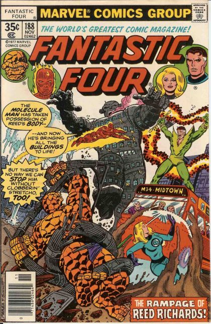 Fantastic Four, Vol. 1 The Rampage of Reed Richards |  Issue#188B | Year:1977 | Series: Fantastic Four | Pub: Marvel Comics | Newsstand Edition