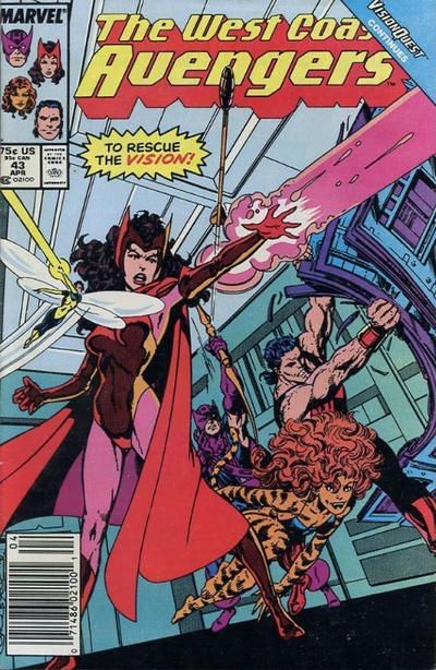 The West Coast Avengers, Vol. 2 Vision Quest, Vision Quest |  Issue#43B | Year:1988 | Series:  | Pub: Marvel Comics | Newsstand Edition