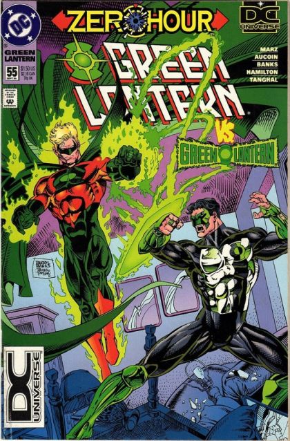 Green Lantern, Vol. 3 Zero Hour - Assault and Battery |  Issue#55C | Year:1994 | Series: Green Lantern | Pub: DC Comics | DC Universe Logo