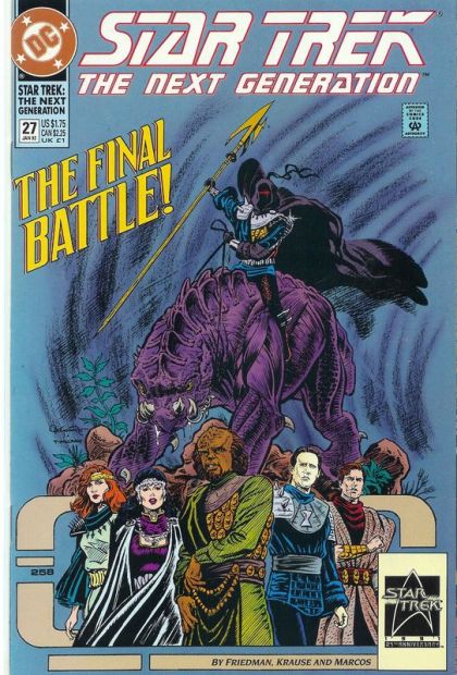 Star Trek: The Next Generation, Vol. 2 City Life |  Issue#27A | Year:1992 | Series: Star Trek | Pub: DC Comics | Direct Edition
