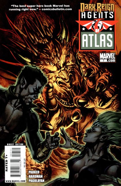 Agents of Atlas, Vol. 2 Dark Reign - Secrets of the Deep, Part Two |  Issue#7A | Year:2009 | Series:  | Pub: Marvel Comics | Leinil Francis Yu Regular Cover