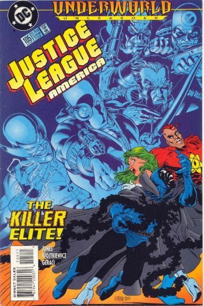 Justice League / International / America Underworld Unleashed - The Killer Elite |  Issue#105A | Year:1995 | Series: Justice League | Pub: DC Comics | Direct Edition