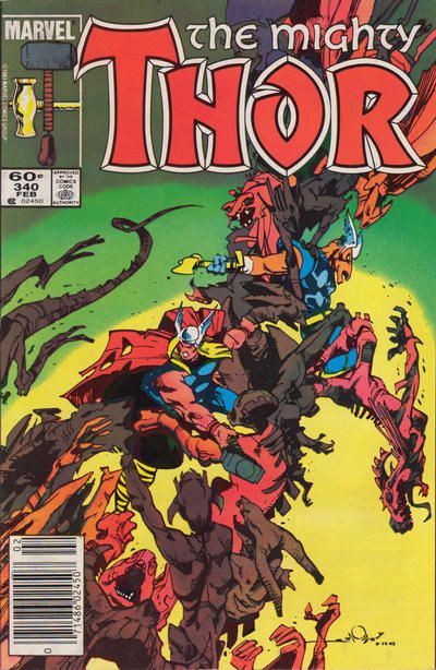 Thor, Vol. 1 Though Hel Should Bar the Way! |  Issue#340B | Year:1983 | Series: Thor | Pub: Marvel Comics | Newsstand Edition